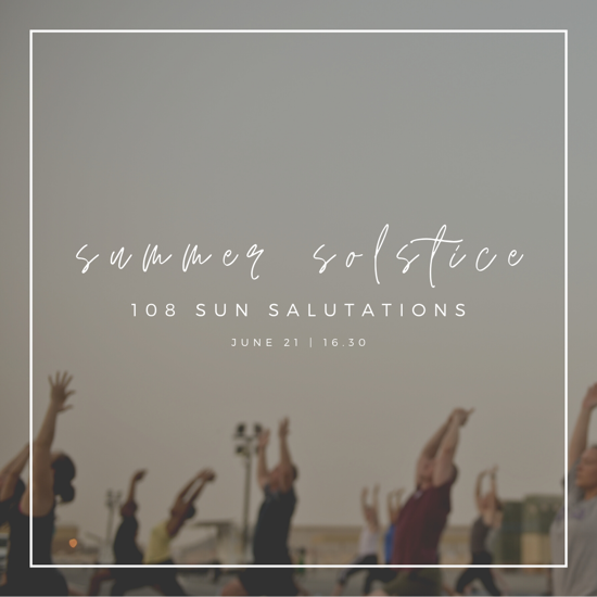 Bild på 108 SUN SALUTATIONS for Summer Solstice med Michelle Baker - HAGEN HAPPENING - 21 juni