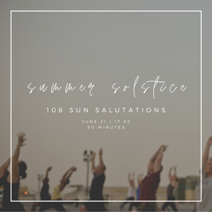 Bild på 108 Sun Salutes for Summer Solstice med MICHELLE BAKER - 21 juni - Hagen  Varberg